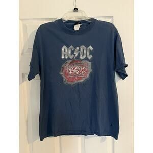 AC/ DC The Razors Edge Blue T-shirt Anthill Trading Co Size Medium 2005